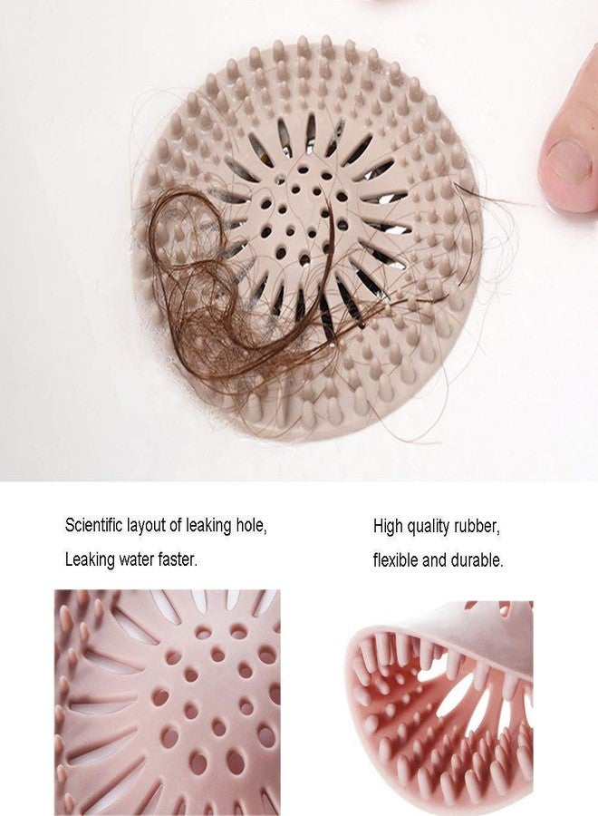 Emoly Silicone Hair Catcher Shower Drain Covers, Easy to Install and Clean Suit，Universal Rubber Sink Strainerfor Bathroom Bathtub and Kitchen (5 Pack) - Image 5