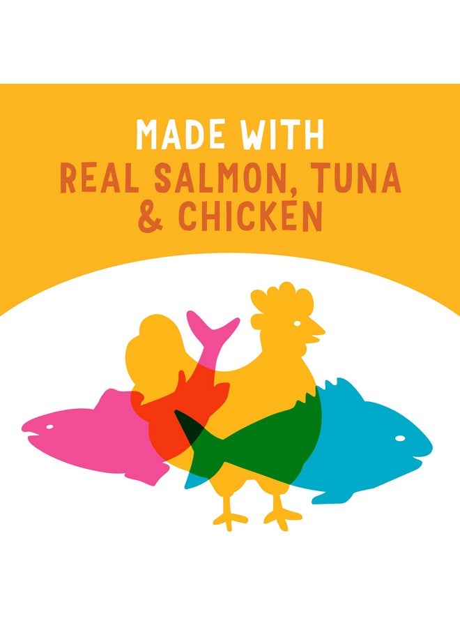 فريسكس مجموعة متنوعة من مكملات طعام القطط الرطبة الخالية من الحبوب من بورينا فريسكيز، حساء صغير مع سمك السلمون الأحمر والتونة في مرق - (18) كوبًا (1.2 أونصة) - Image 4