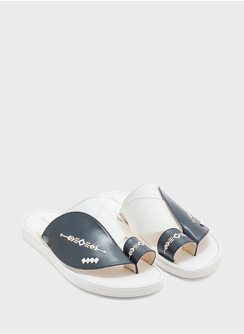 Robert Wood Embroidered Traditional Arabic Sandals  - Image 1