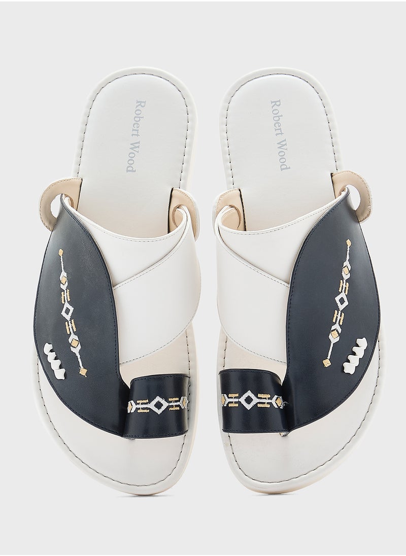 Robert Wood Embroidered Traditional Arabic Sandals  - Image 4
