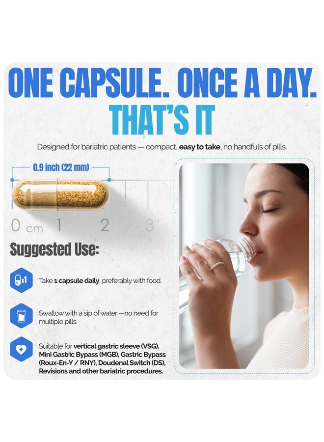 Shiny Leaf فيتامينات متعددة ميثيلية لجراحة السمنة مع الحديد 45 ملغ - كبسولة يومية واحدة، مصنوعة في الولايات المتحدة، متوافقة مع ASMBS، فيتامينات جراحة السمنة لجراحة تحويل المعدة وجراحة تكميم المعدة، للرجال والنساء - (90 حبة) - Image 5