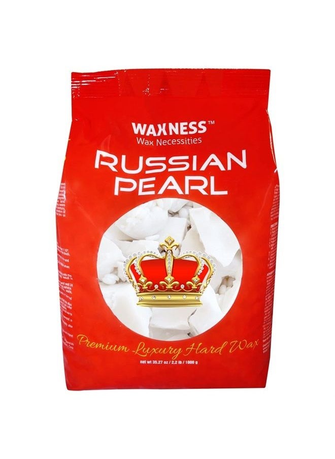 wax necessities - Waxness Polymer Blend Premium Luxury Hard Wax Beads Russian Pearl 2.2 lb / 1 kg - Image 1