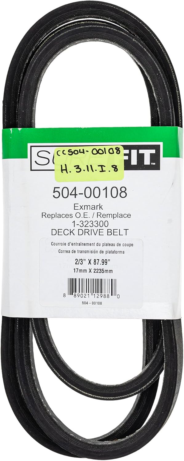Surefit SureFit Deck Drive Belt Replacement For Exmark 1323300 48 Cut Metro WalkBehind Lawn Mowers 23 X 8799 - Image 1