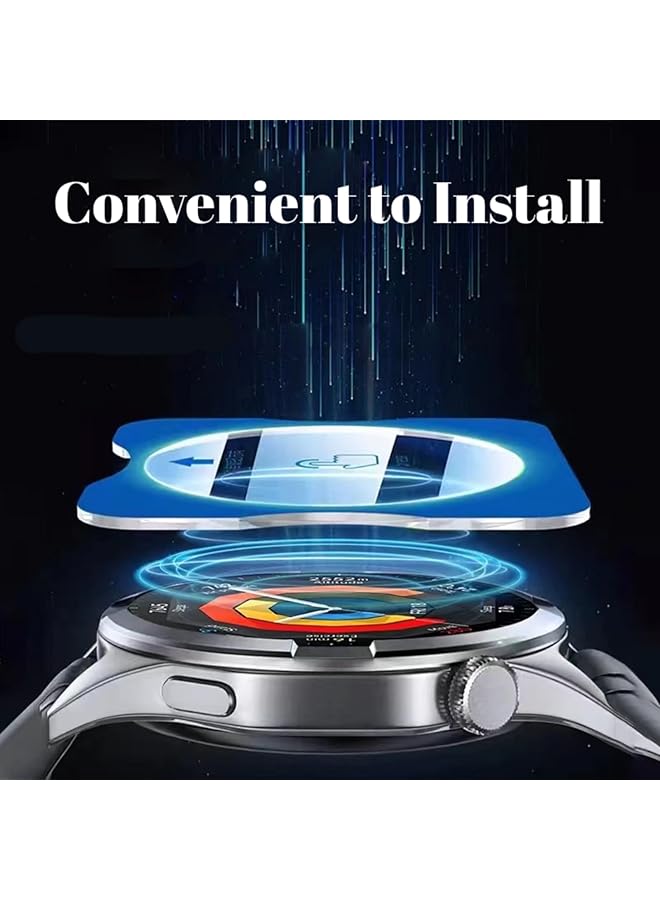 erorex 3Pack Screen Protector Compatible With Huawei Watch Gt5 Gt5 Pro 46Mm 2024 With Auto Alignment Easy Installation Kit Frame Tempered Glass Waterproof Hd Clear Film For Huawei Watch Gt5 Pro - Image 2