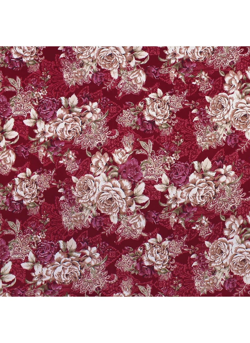 Story@Home Story@Home Comforter Single Bed | Microfiber Blanket Single bed | 180GSM | 150X 225cm | AC Comforter Single Bed | Magenta & Beige | Floral Pattern | Quilt | Duvet | Dohar | Perfect for Festive Gifting  - Image 4