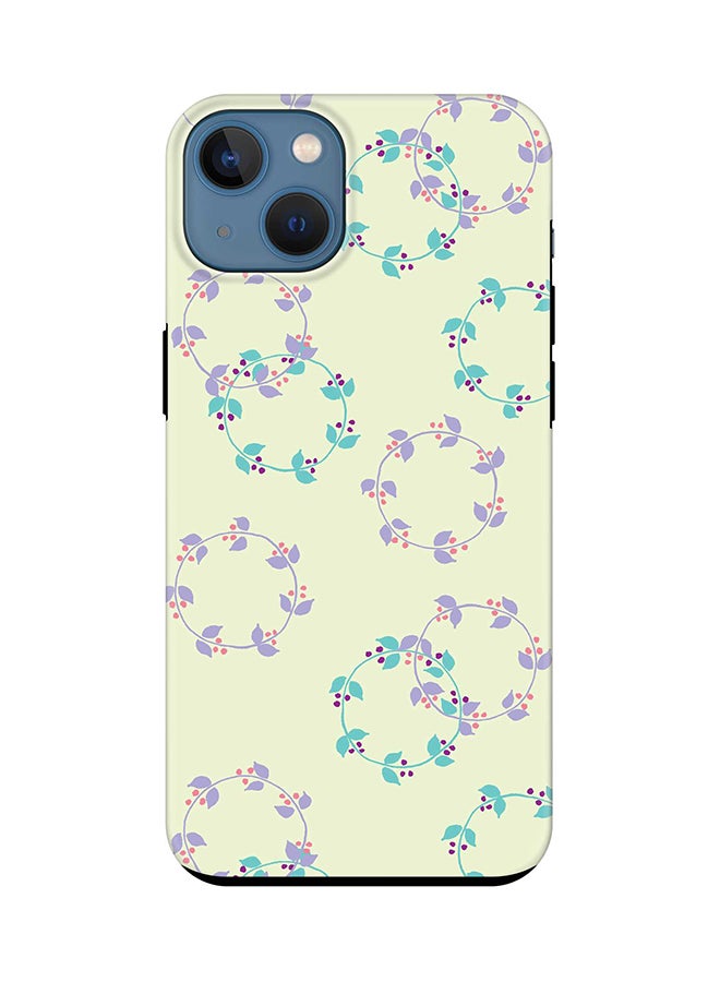 Tough Pro Series Case for Apple iPhone 14 Plus Case Dual Layer hybrid PC & TPU Customized Mobile Cover Shield with inner TPU protection Matte Finish - Floral Wreath