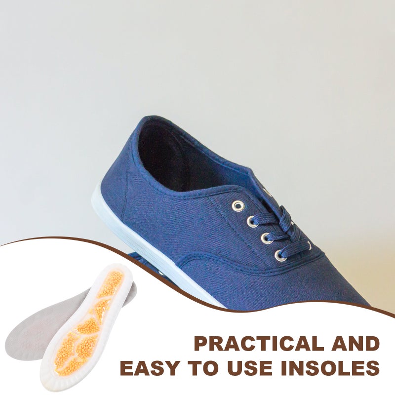 1 Pair Sole Insoles Sweat Absorption Insole Foot Sole Cushion PU Insoles for Men - Image 5