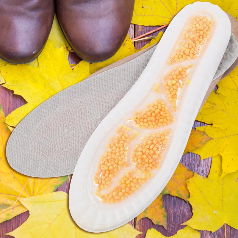 1 Pair Sole Insoles Sweat Absorption Insole Foot Sole Cushion PU Insoles for Men - Image 3