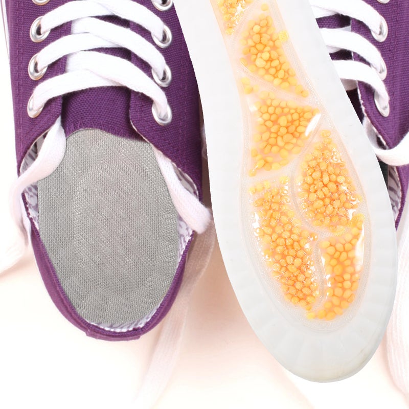 1 Pair Sole Insoles Sweat Absorption Insole Foot Sole Cushion PU Insoles for Men - Image 4
