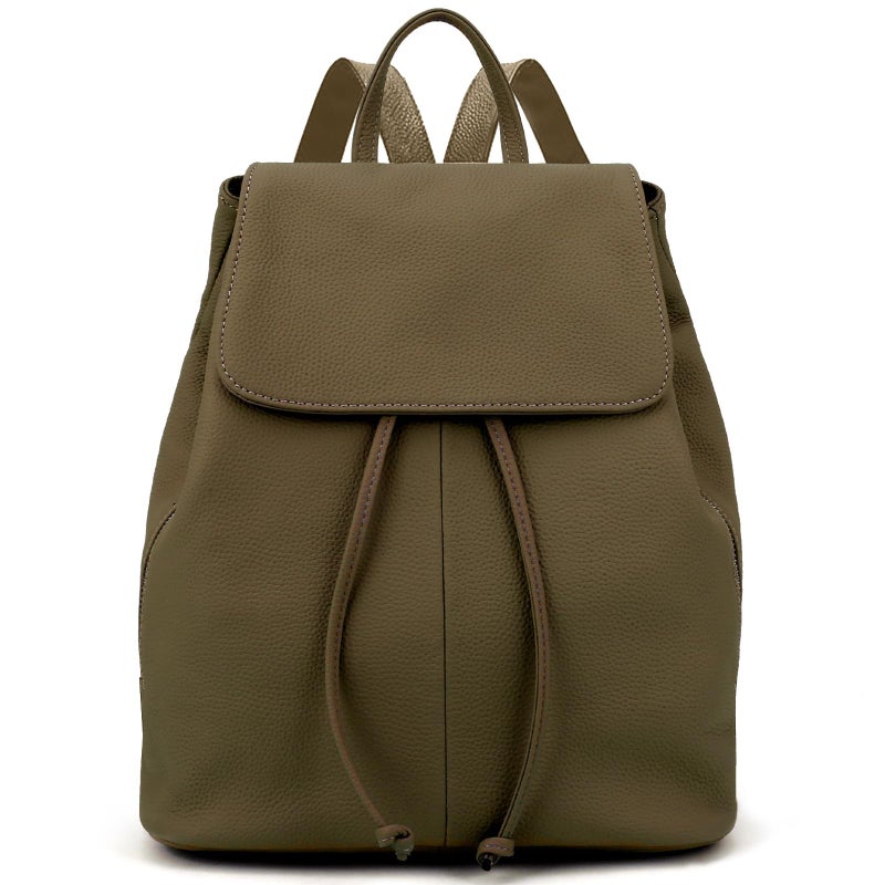 BOYATU Womenâ€™s Full-Grain Leather Backpack Purse, Minimal Structured Design, Work Commuter & City Travel, Compact Everyday Essentials (Olive green) - Image 1