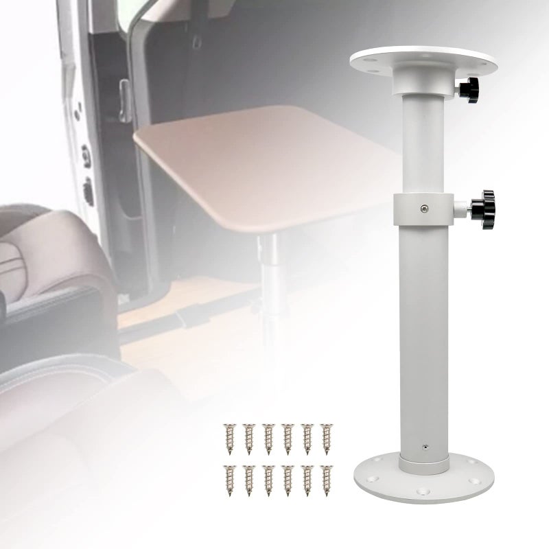 RULLINE Adjustable Table Pedestal Detachable Table Base Stand Leg Base Mount Kit 177275 inch Compatible with Boat Yacht RV Motorhome Caravan