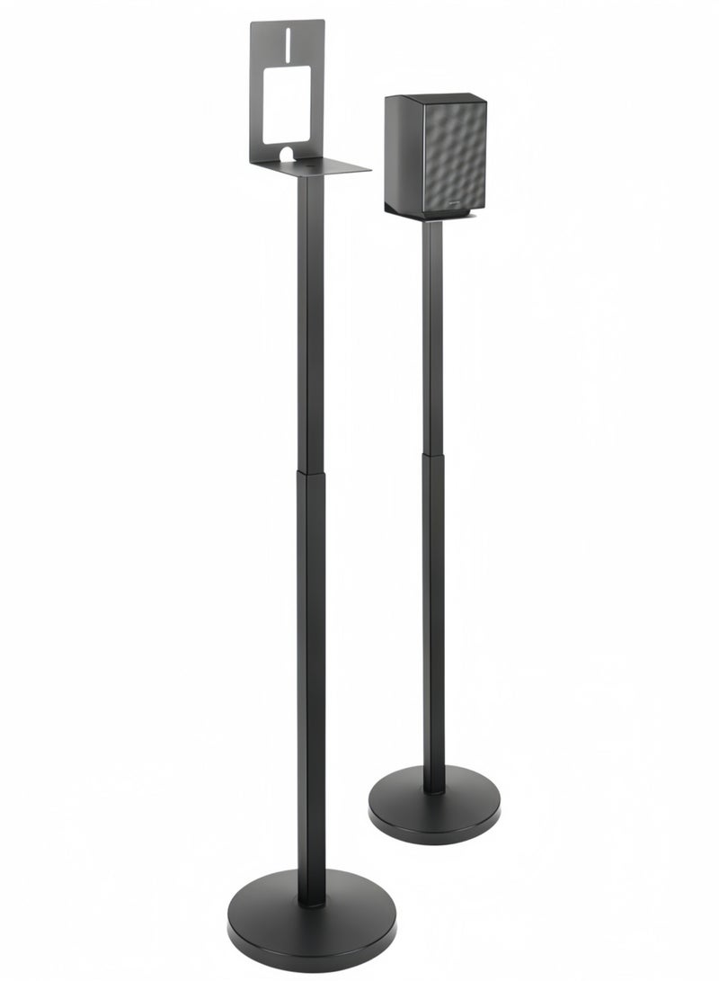 فلاشهوك زوج من حاملات السماعات لمكبرات الصوت الساتلية ورفوف الكتب - مناسب لأجهزة Samsung SWA-9500S وQ990F وQ990D/C/B وQ930F وQ930D/C/B و9100S و950T و950A - يمتد من 80 سم إلى 130 سم - تجميع سهل بنفسك - Image 1