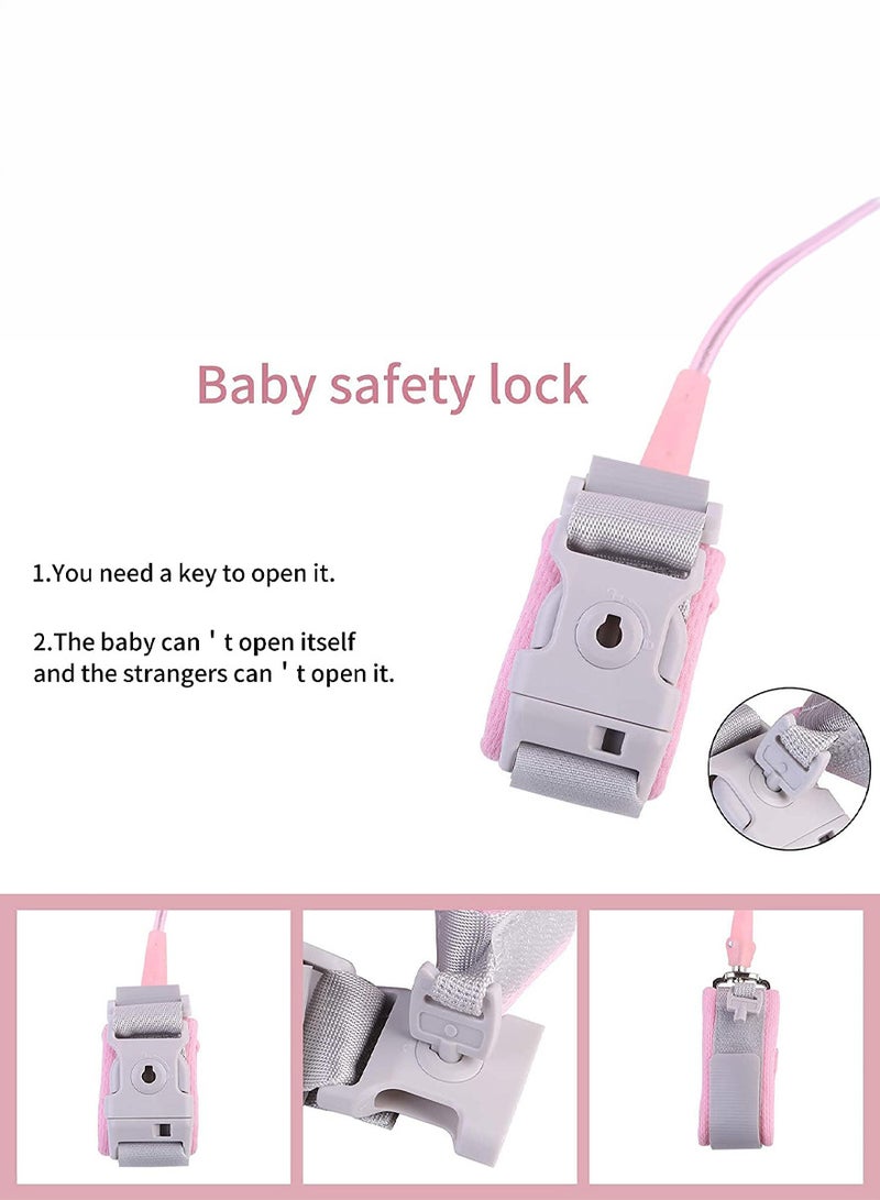 AEENAA 2-in-1 Anti-Lost Wrist Link for Toddlers Safety Walking Leash with Induction Lock & Reflective Strap - Image 5