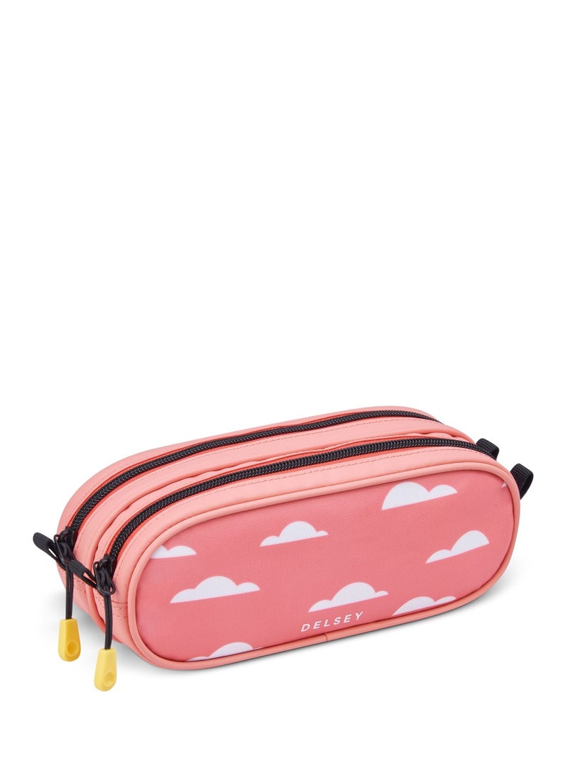 DELSEY Paris - BTS 2023 Top Zip Opening Pencil Case 2 Compartment Pink Printing 00338917319 - Image 1