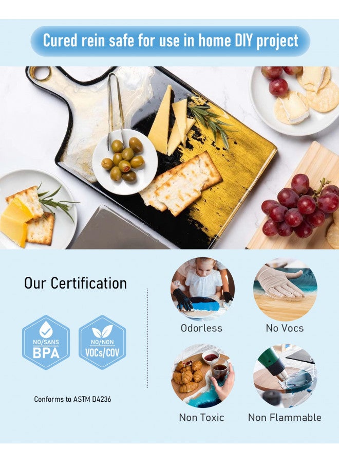 Nicpro مجموعة راتنج الإيبوكسي الكريستالي الواضح 8 أونصات من نيكبرو، آمنة للطعام، مجموعة بدء العمل اليدوي للفنون والحرف، رسم على القماش، صبغ القوالب، صنع المجوهرات، طلاء وصب الراتنج - Image 1