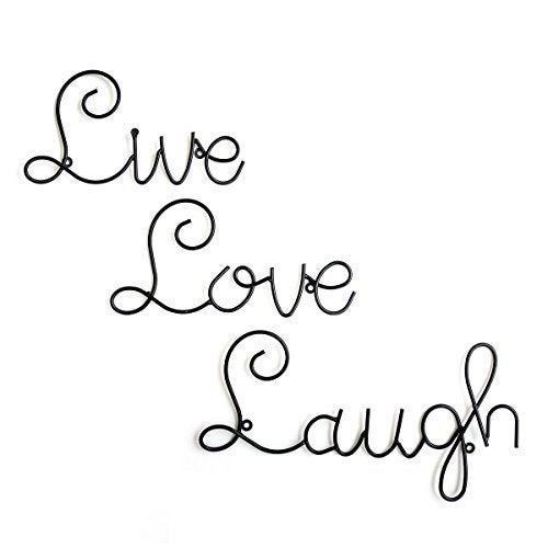 Super Z Outlet Super Z Outlet Live Love Laugh Set 3 Wall Mount Metal Wall Word Sculpture Wall Decor 