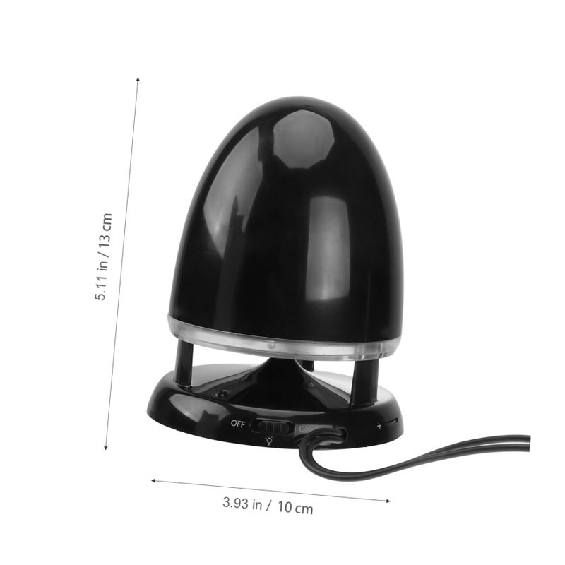 Portable Mini Speaker With LED Light USB And 3 5mm Audio Input For Laptop Travel Black Blue - Image 3
