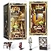 MiniCity DIY Book Nook Kit Miniature Dollhouse Booknook Kit 3D Wooden Puzzle Bookend Bookshelf Insert Decor with LED Light for Teens and Adults Pianist with Nightingale - Image 2
