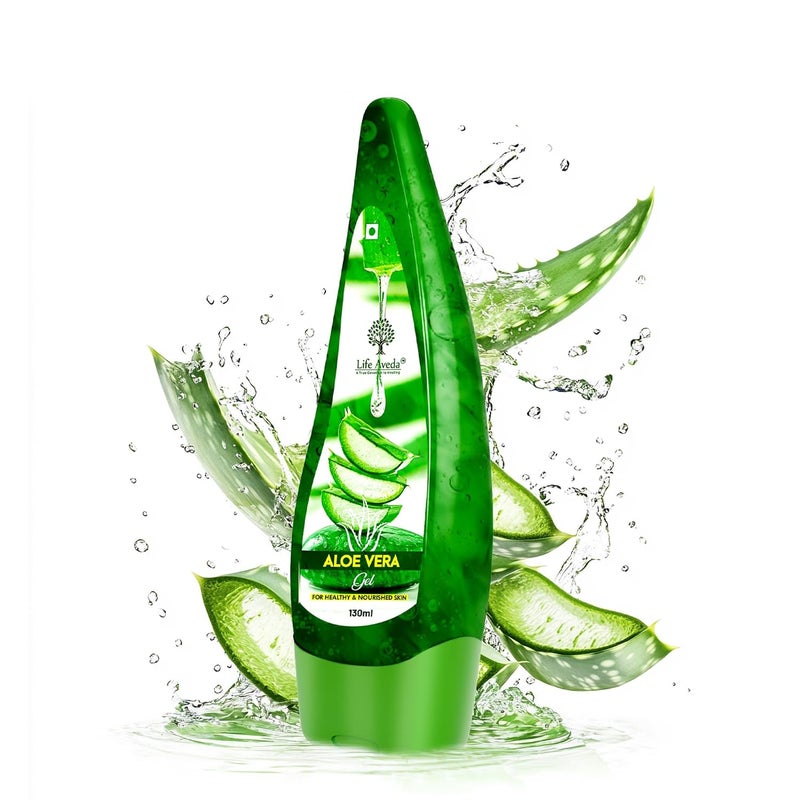 Life Aveda جل الصبار العضوي النقي من لايف أفيدا مرطب عميق للوجه والشعر والجسم يهدئ ويرطب وينعم البشرة والشعر يخفف من حروق الشمس وتسمير البشرة وتهيج الجلد وحب الشباب والطفح الجلدي 130 مل - Image 1