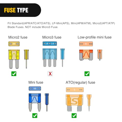 Nilight 24 Pcs 12V Car Add-a-Circuit Fuse Tap Holder Standard Mini Micro2 and Low Profile Fuses Taps 4 Types ATO ATC ATM APM for Cars Trucks Boats - Image 3