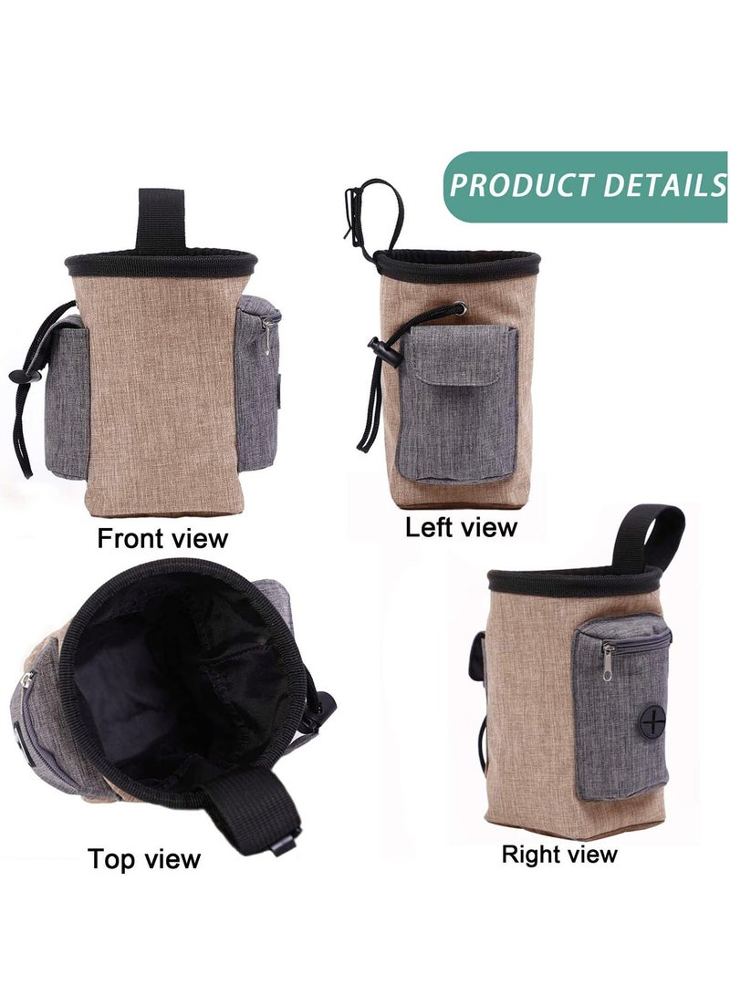 Y&D Dog Treat Training Pouch, Portable Bag with Adjustable Waistband, & Behavior Aids, Pouch for Training, Walking Outdoor Use (Brown)  - Image 5