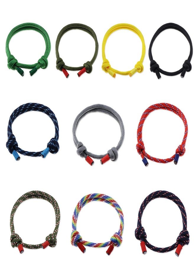 SING F LTD 10pcs Nautical Braided Rope String Surfer Bracelets Set Assorted Handmade Adjustable Unisex - Image 1