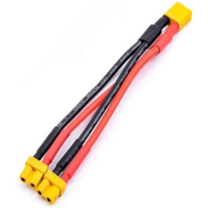 rayihni 4PCS 10CM LENGTH XT30 PARALLEL 1-MALE TO 2-FEMALE CONNECTOR - Image 2