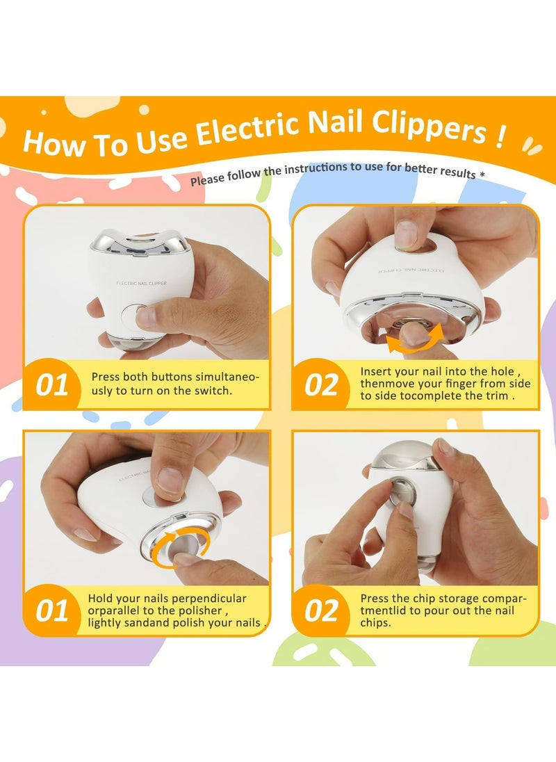 Dominy Automatic Electric Nail Clipper for,3 Speeds LCD Digital Display, Nail Clip Storage, USB Rechargeable Safety Fingernail Trimmer for Baby, Kids, Seniors, Caregivers  - Image 5
