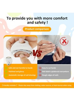 Dominy Automatic Electric Nail Clipper for,3 Speeds LCD Digital Display, Nail Clip Storage, USB Rechargeable Safety Fingernail Trimmer for Baby, Kids, Seniors, Caregivers  - Image 2