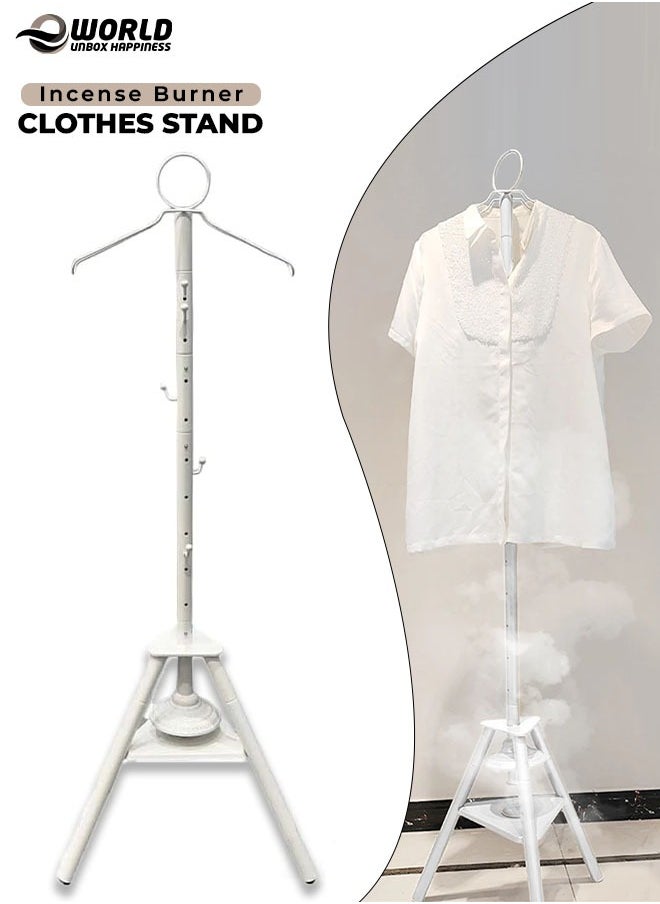 Eworld Sturdy Clothes Incense bakhoor Burner Stand, Alloy Steel Hanger with cloth Hooks and Ventilation Holes for Aromatic bukhoor Steaming, Elegant and Sturdy Organizer for Home, Office and Hotels  - Image 1