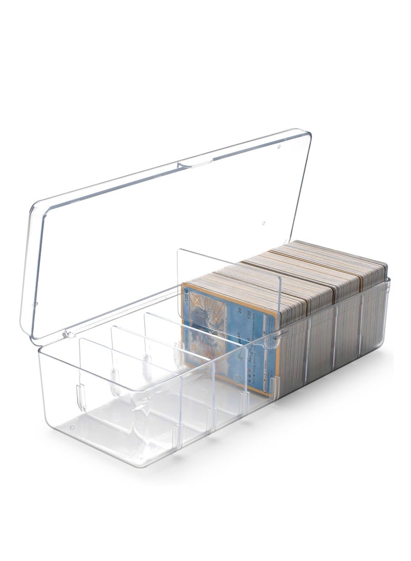 Generic Trading Card Storage Box, Transparent Card Storage Plastic Box, Large for 560 Cards, Card Case with Removable Dividers for Baseball Cards, Graded Card, Mtg  - Image 1