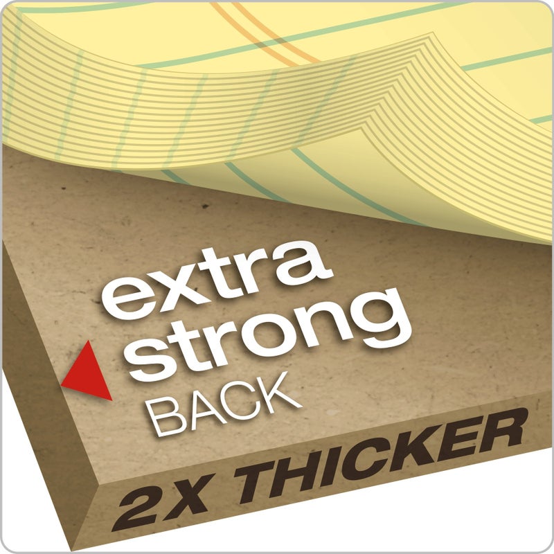 TOPS Docket Gold Writing Pads, 8-1/2" x 11-3/4", Legal Rule, Canary Paper, 50 Sheets, 6 Pack (99707), Original Version - Image 5