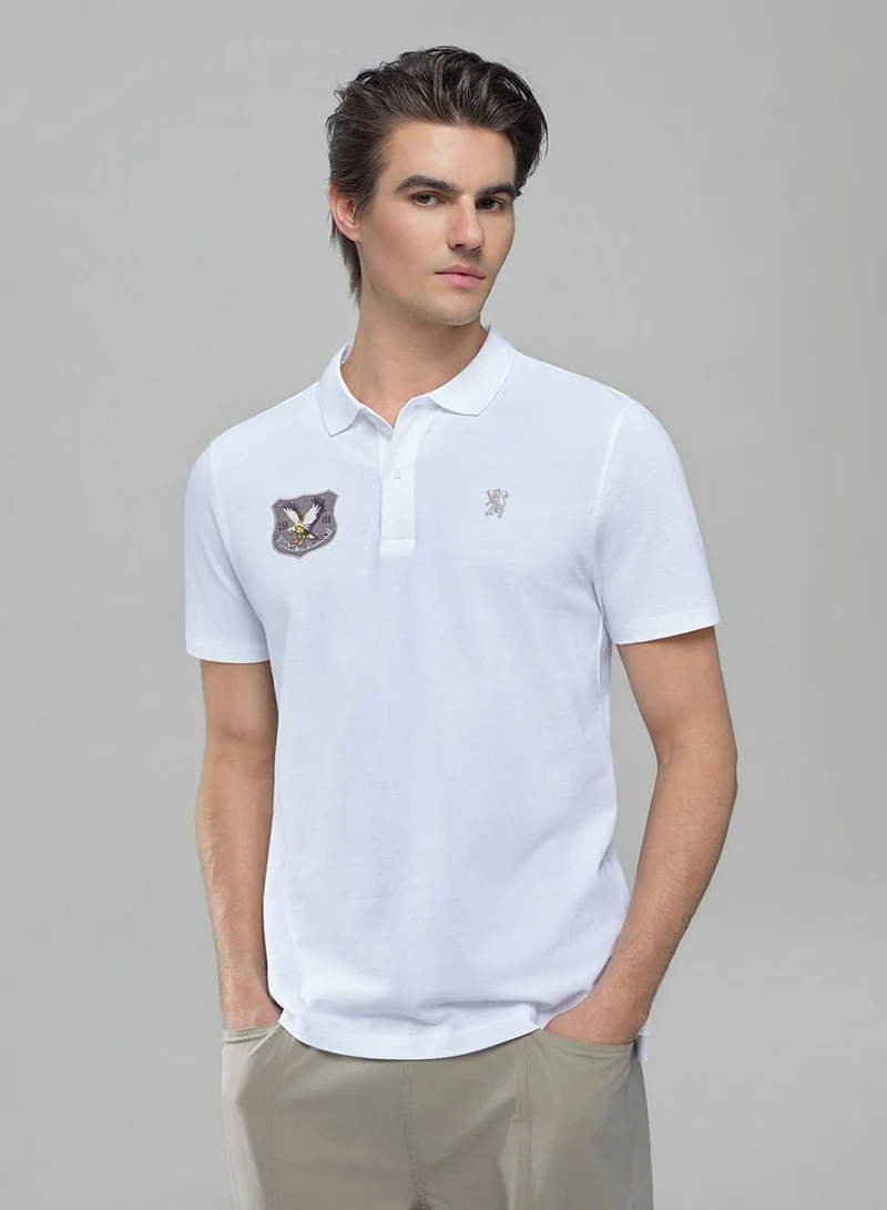 Men’s Cotton Pique Bold Polo with Embroidery