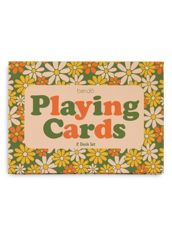 ban.do 2 Decks of Playing Cards, 52-Count Standard Card Deck with Case, Cute Playing Cards in Decorative Storage Box, Floral - Image 1