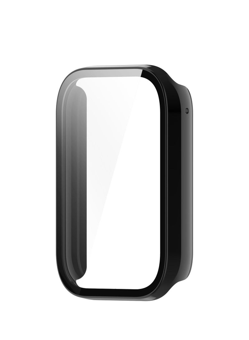 PC Full Coverage Protective Watch Case Cover Tempered Glass Screen Protector Compatible with Xiaomi Mi Band 8pro (Black) - Image 2