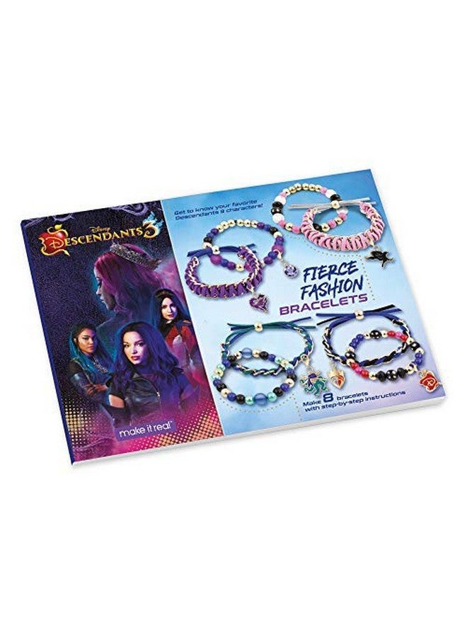 Make It Real Disney Descendants 3 Fierce Fashion Jewelry Kit - DIY Bead & Charm Bracelet Making Set, Includes Supplies, Beads, Charms, Descendants Book - Create 8 Bracelets, for Ages 8 - Image 4