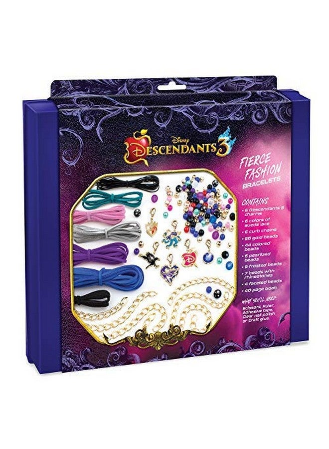 Make It Real Disney Descendants 3 Fierce Fashion Jewelry Kit - DIY Bead & Charm Bracelet Making Set, Includes Supplies, Beads, Charms, Descendants Book - Create 8 Bracelets, for Ages 8 - Image 3