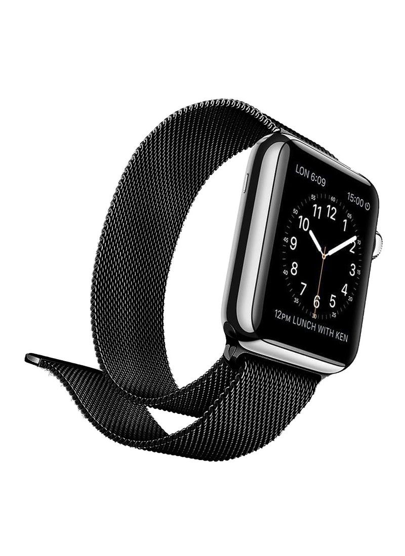 MOCOM 49mm Metal Watch Straps For Apple Watch Mocom - Black  - Image 2