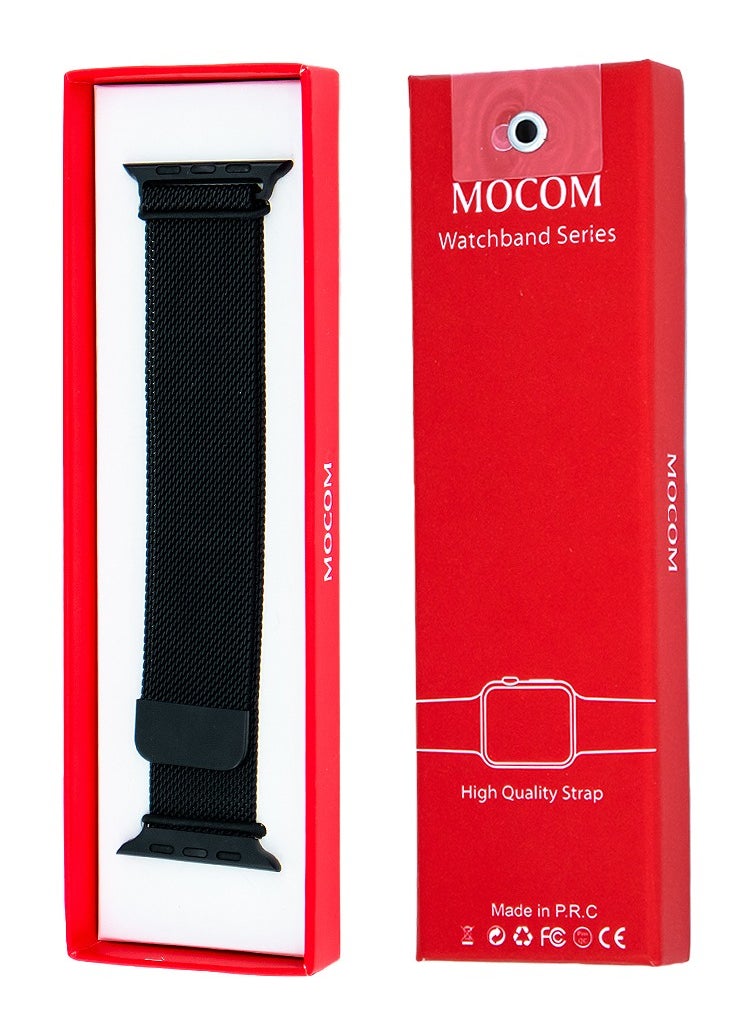 MOCOM 49mm Metal Watch Straps For Apple Watch Mocom - Black  - Image 3