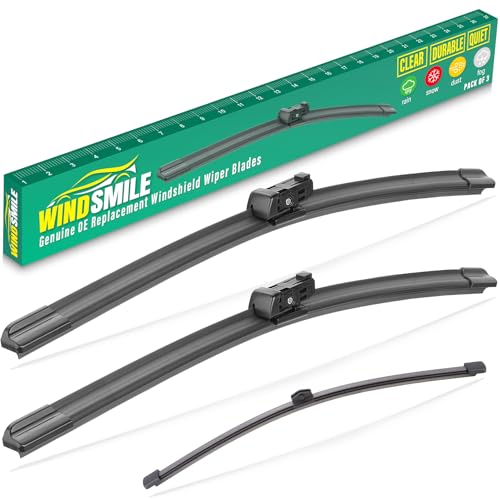 WINDSMILE 24" 20" 15" Windshield Wiper Blades Replacement for 2018-2025 Audi Q5 SQ5 / 2015-2018 Audi Q3 / 2014-2016 Porsche Panamera / Q5 PHEV Sportback Q3 Quattro Premium Front Rear Wipers Set(Pack of 3) - Image 1