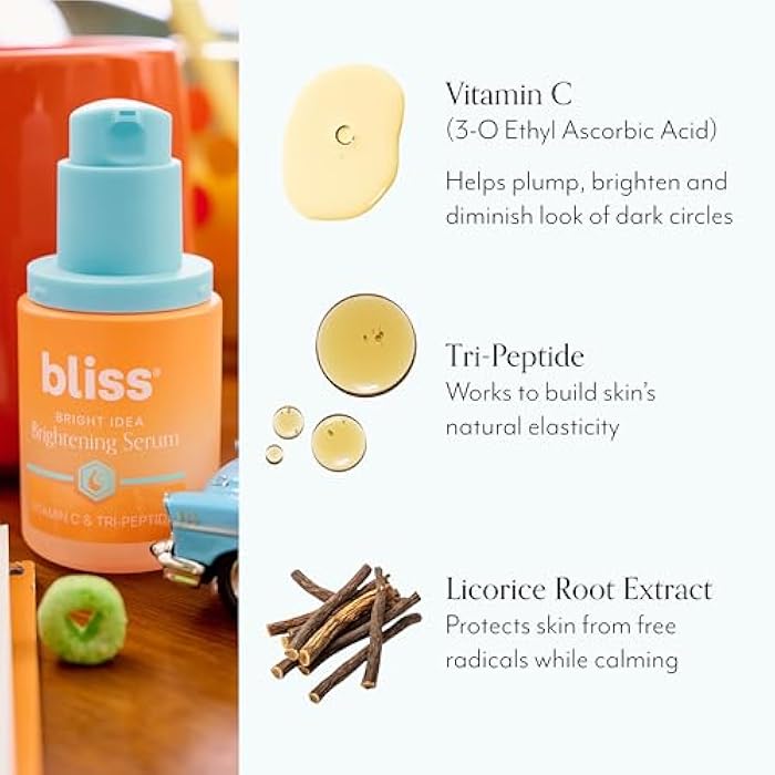 Bliss Vitamin C + Tri-Peptide Bright Idea Serum – 15% Brightening + Barrier Boost Complex for Radiant, Firm Skin – Anti-Aging Face Serum Boosts Collagen & Elasticity - 1 fl oz - Image 4
