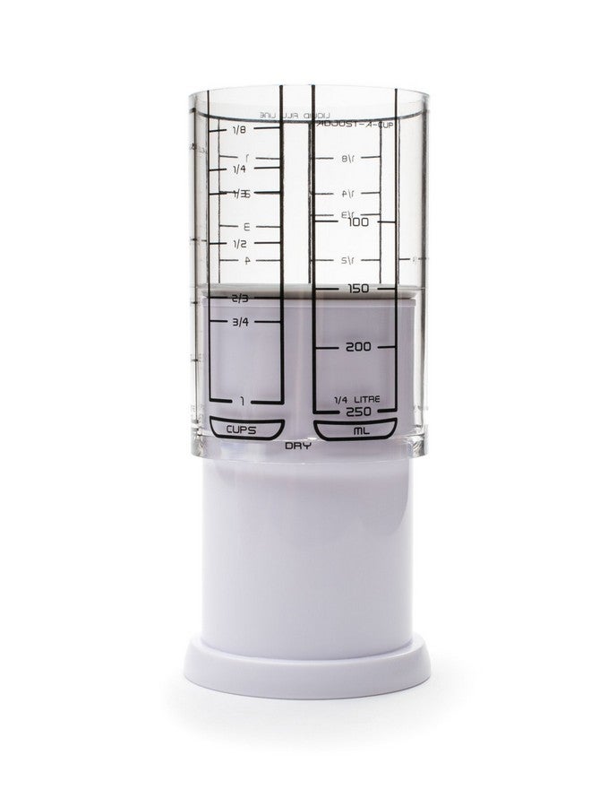 KitchenArt كيتشن آرت كوب قابل للتعديل سعة 1 كوب، بلاستيك، أبيض - Image 4
