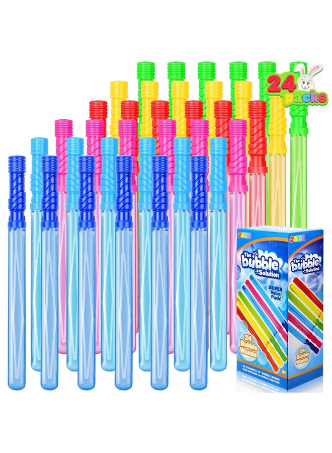 JOYIN 24 Pack 14.6’’ Big Bubble Wands Bulk (2 Dozen) for Summer Toy, Outdoor/Indoor Activity Use, Easter, Bubbles Party Favors Supplies for Kids - Image 1