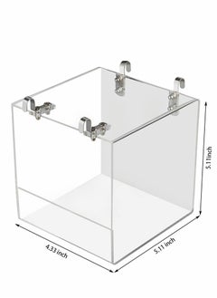 Y&D Bird Bath Cage,Cleaning Pet Supplies Cockatiel Bathtub with Hanging Hooks for Little Parrots Spacious Parakeets Portable Shower Most Birdcage  - Image 2