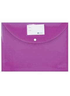 ATLAS Clear Document Bag Foolscap Size Violet  - Image 1
