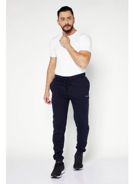 CROSSHATCH Men 2Pcs Sportswear Fit Brand Logo Training Jogger Pants, Navy  - Image 2