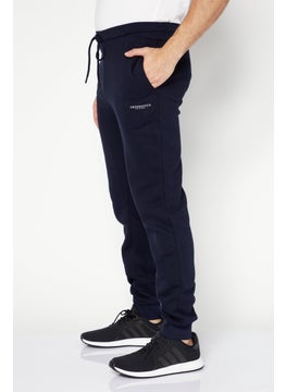 CROSSHATCH Men 2Pcs Sportswear Fit Brand Logo Training Jogger Pants, Navy  - Image 3
