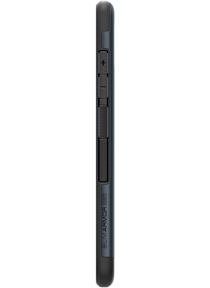 Spigen - Slim Armor Magfit for Samsung Galaxy S25 Case Cover MagSafe with Kickstand (2025) - Metal Slate - Image 1