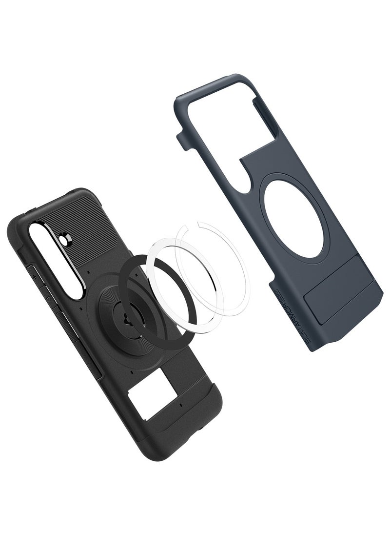 Spigen - Slim Armor Magfit for Samsung Galaxy S25 Case Cover MagSafe with Kickstand (2025) - Metal Slate - Image 1