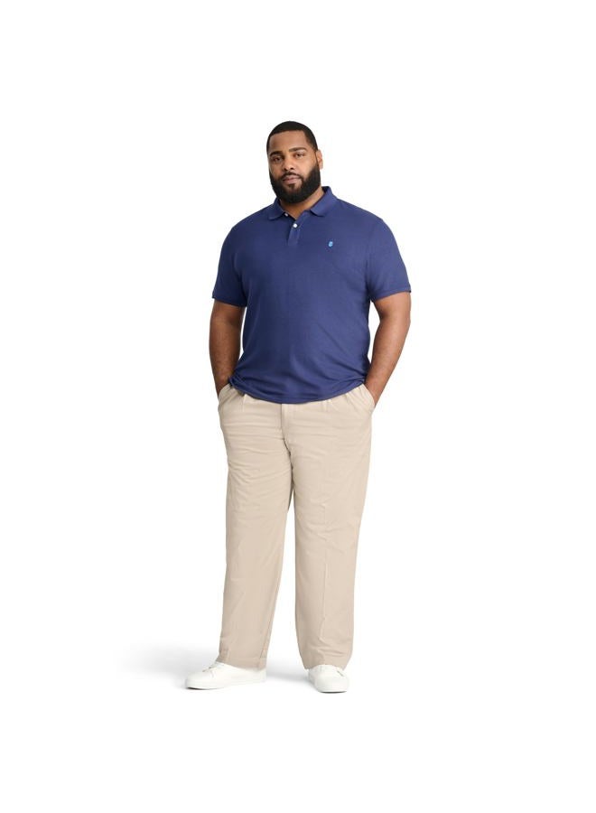 IZOD Men's Big and Tall Advantage Performance Solid Polo, Peacoat, 4X-Large Tall - Image 2